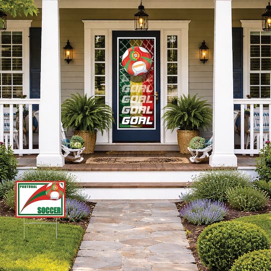 11.5" x 15.5" Portugal Soccer Plastic Yard Sign